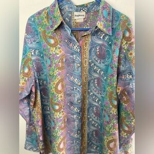 BonWorth Vintage Multicolor Paisley Blouse